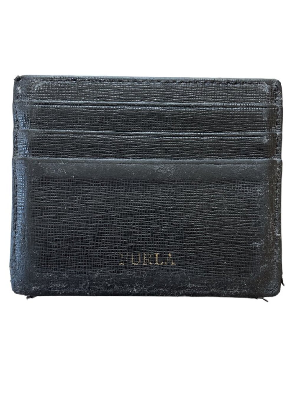 FURLA Onyx Classic Leather Credit Card Case, black